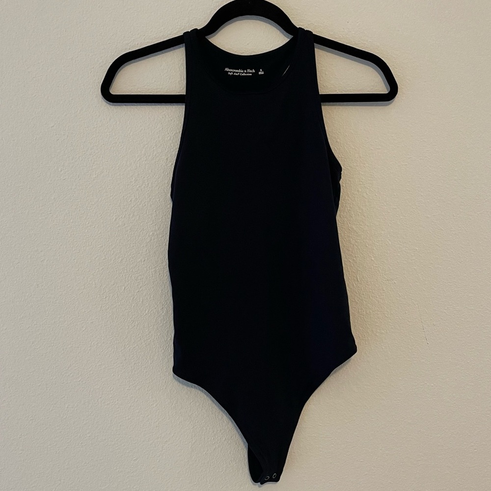 Soft A&F Collection Black Tank Bodysuit